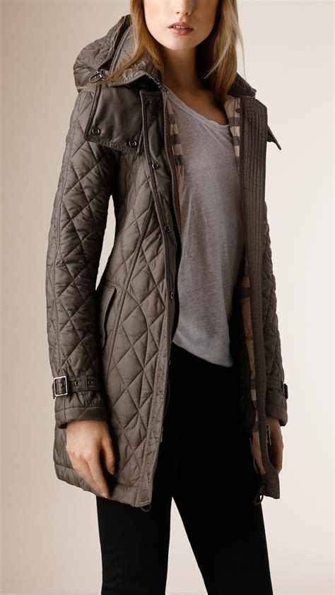 burberry gray jacket|burberry diamond quilted jacket women's.